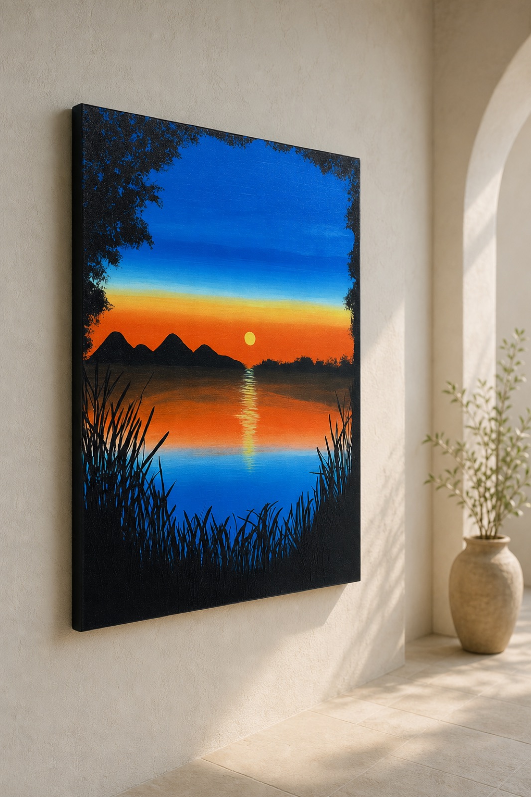 Sunset Blue Manzara Tablo - görünüm 2