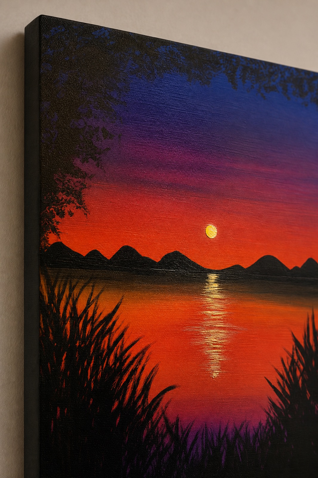 Sunset Red Manzara Tablo - görünüm 5